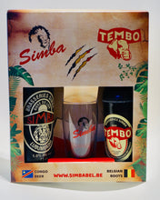 Load image into Gallery viewer, Box Simba 73cl + Tembo 65cl + verre assorti Tembo ou Simba