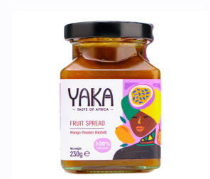 'Confiture' Mangue, Fruit de la passion & Baobab (fruit spread, less sugar) 230g - Yaka Foods Ghana